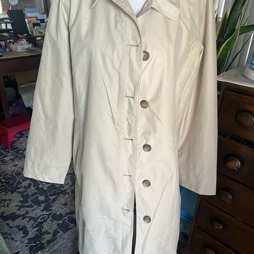 Lands' End Women's Classic Tan Trench Coat